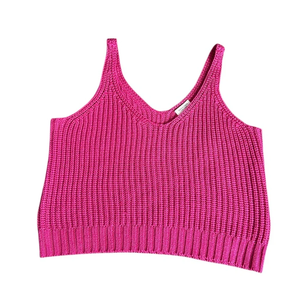Gentle Fawn Hot Pink Chunky Knit Sweater Tank Size Large - Picture 1 of 7